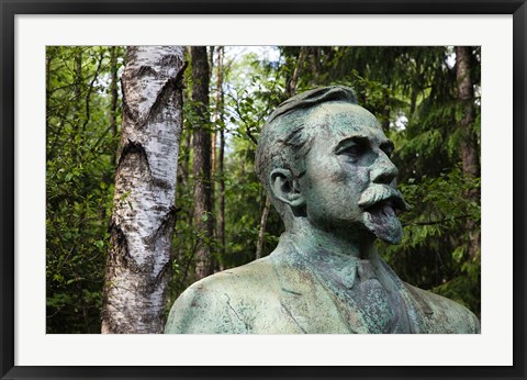 Framed Lithuania, Grutas, Statue of Mickevicius-Kapsukas Print