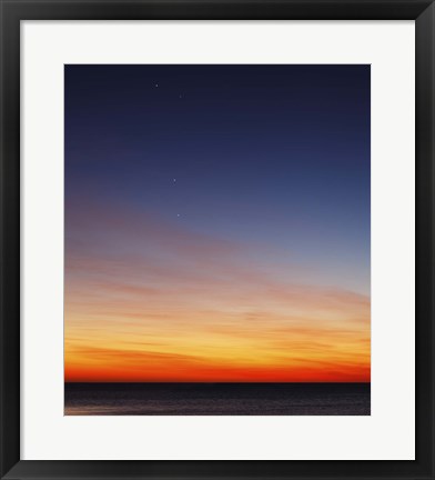 Framed Conjunction of Venus, Mercury, Jupiter and Mars at Dawn Print