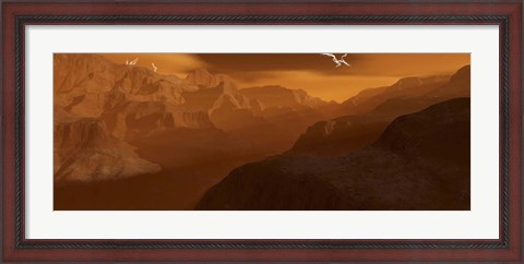 Framed Maxwell Montes Mountain Range on the Planet Venus Print