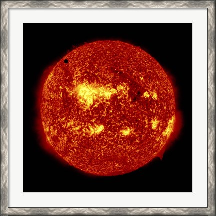 Framed 2012 Transit of Venus Moving across the Face of the Sun Print