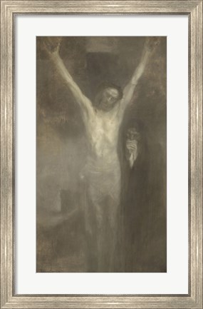 Framed Christ On The Cross, 1897 Print