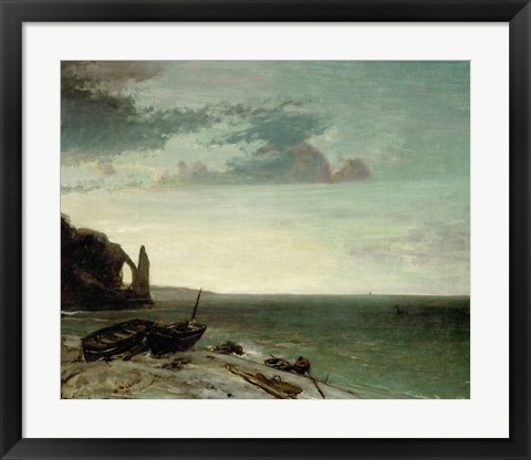 Framed Sea At Etretat, 1853 Print