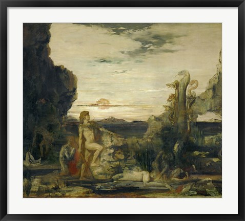 Framed Hercules and the Hydra Of Lernae, 1875 Print