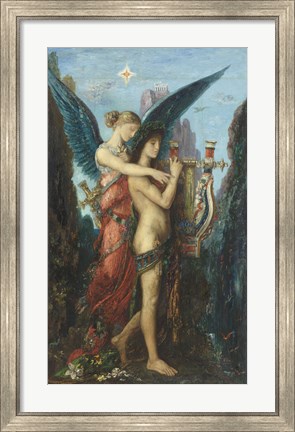 Framed Hesiod And The Muse, 1891 Print