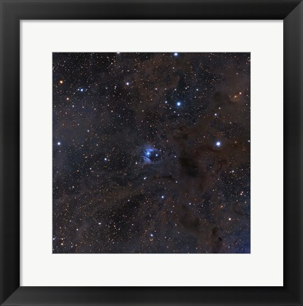 Framed bright star VdB 16, dust and nebulosity in the Constellation Aries Print