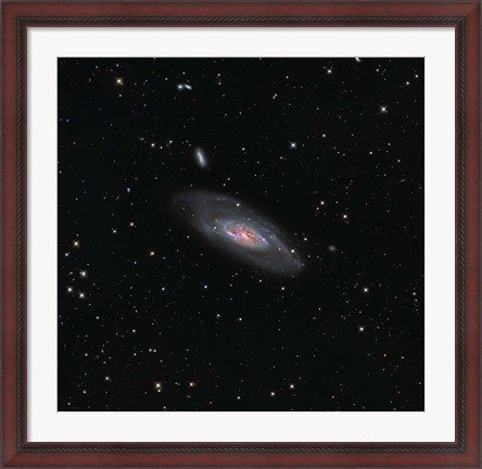 Framed Messier 106, a spiral galaxy in the Constellation Canes Venatici Print