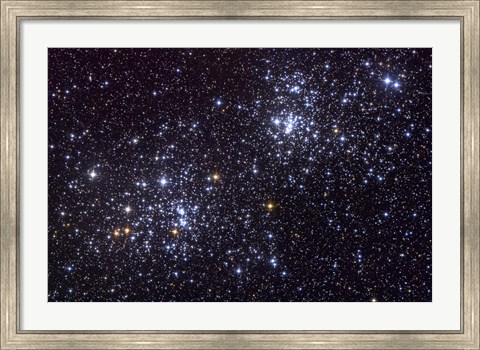 Framed NGC 884, an open cluster, in the Constellation of Perseus Print