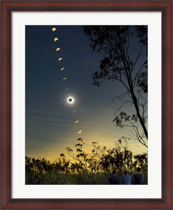 Framed Solar Eclipse composite, Queensland, Australia I Print