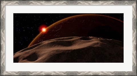 Framed Eclipse of the Sun by Mars as seen from the surface of its moon, Phobos Print