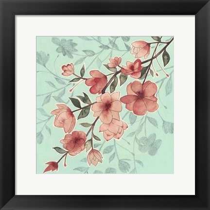 Framed Cherry Blossom Shadows II Print