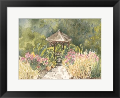 Framed Watercolor Garden IV Print