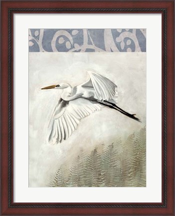 Framed Waterbirds in Mist II Print