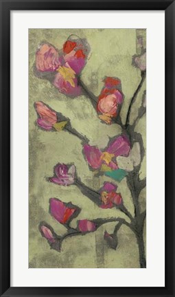 Framed Impasto Flowers I Print