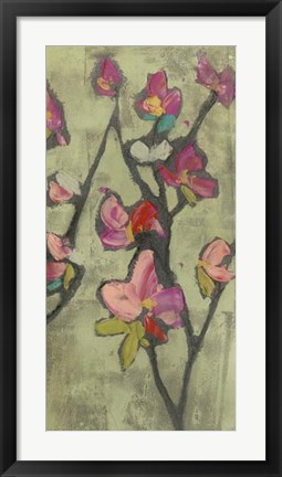 Framed Impasto Flowers III Print
