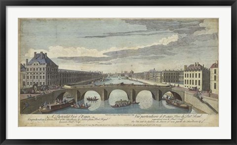 Framed Le Pont Royal, Paris Print