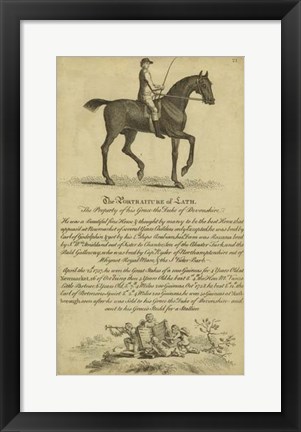 Framed Horse Portraiture III Print