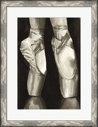 Framed Ballet Shoes II Print