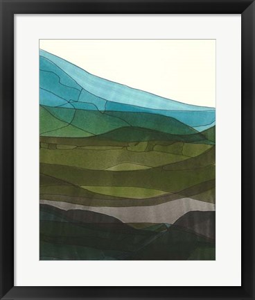 Framed Blue Hills II Print