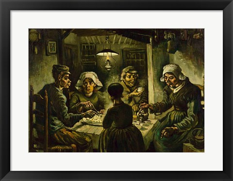 Framed Potato Eaters Print