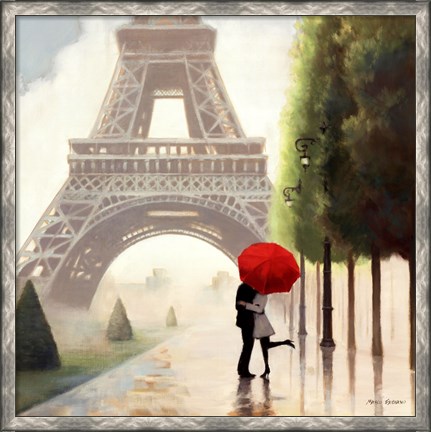 Framed Paris Romance II Print