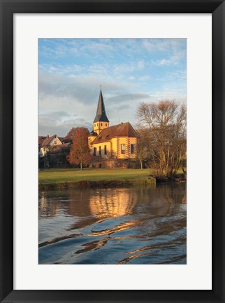 Framed Church in Morning Light Print