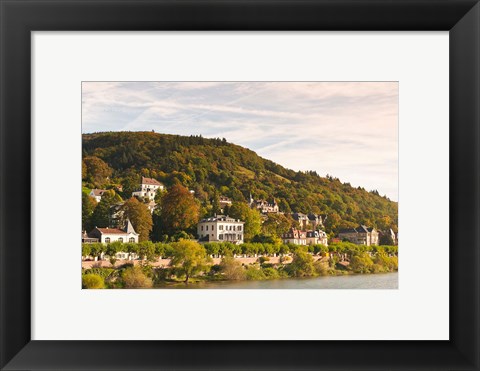 Framed Horses at Neckar River in Germany Print