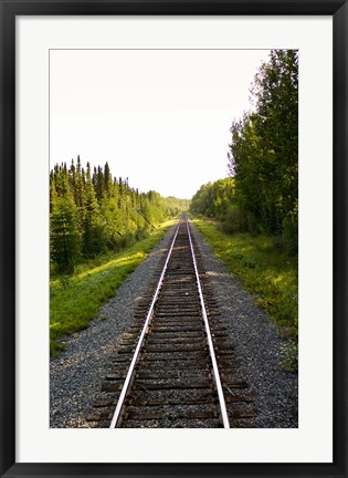 Framed Manitoba Train Tracks Print