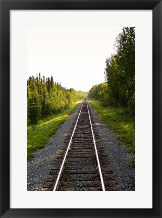 Framed Manitoba Train Tracks Print