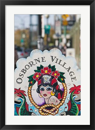 Framed Sign for Osborne Village Print