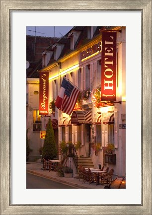 Framed Hotel Bergerand&#39;s in Village of Chablis Print