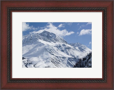 Framed French Alps in Winter Print