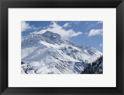 Framed French Alps in Winter Print