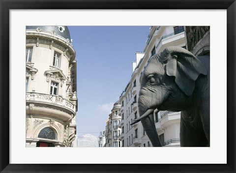 Framed Elephant Fountain, French Alps Print