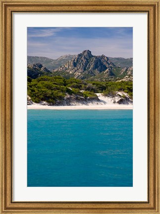 Framed France Corsica Saleccio Beach Print
