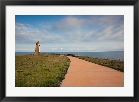 Framed Cap Cerbere Lighthouse Print