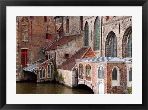 Framed Canals, Bruges, Belgium Print