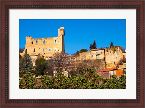 Framed Ruins of the Pope&#39;s Summer Castle in Chateauneuf-du-Pape Print