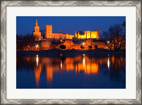 Framed Pope&#39;s Palace in Avignon and the Rhone River Print