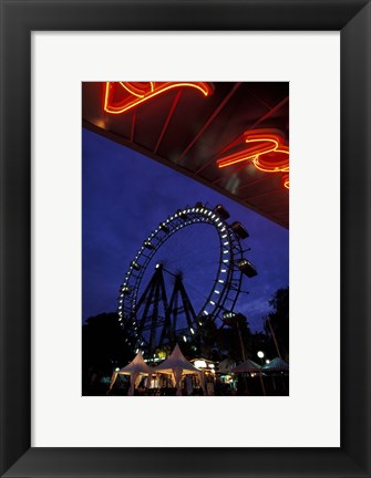 Framed Vienna Giant Ferris Wheel Print