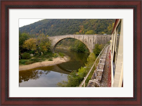 Framed Bridge at Douce Plage, Rhone-Alps, France Print
