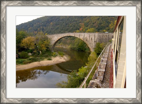 Framed Bridge at Douce Plage, Rhone-Alps, France Print