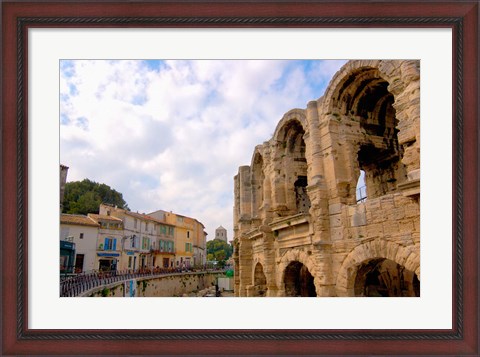 Framed Roman Amphitheatre and Shops, Provence, France Print