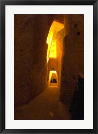 Framed Wine Cellar, Old Chalk Quarry Print