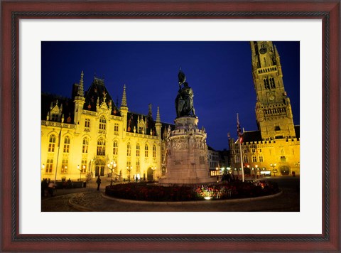 Framed House of Governor and Belfort Church, Belgium Print