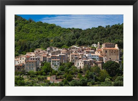 Framed Town of Avapessa, La Balagne Print