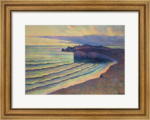 Framed Seashore In Normandy, 1893 Print