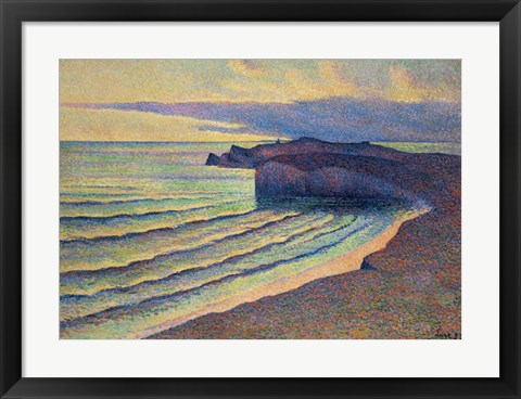 Framed Seashore In Normandy, 1893 Print