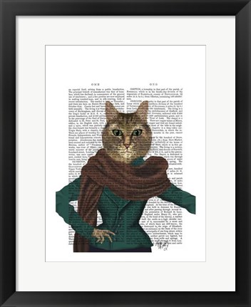 Framed Feline Fashionista Print