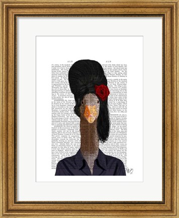 Framed Amy Winehouse Goose I Print