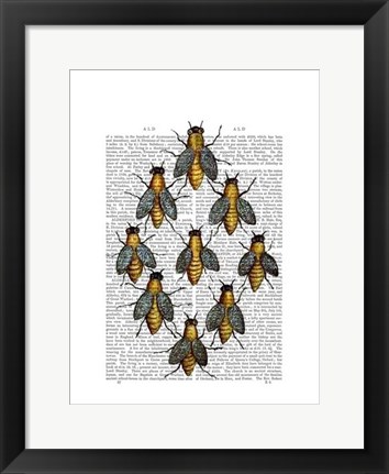 Framed Medieval Bees Print